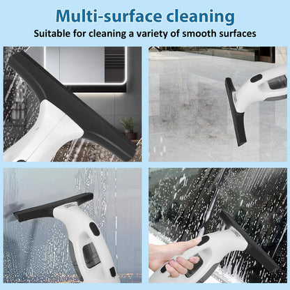 Cordless Electric Window Vacuum with Microfiber Cloth