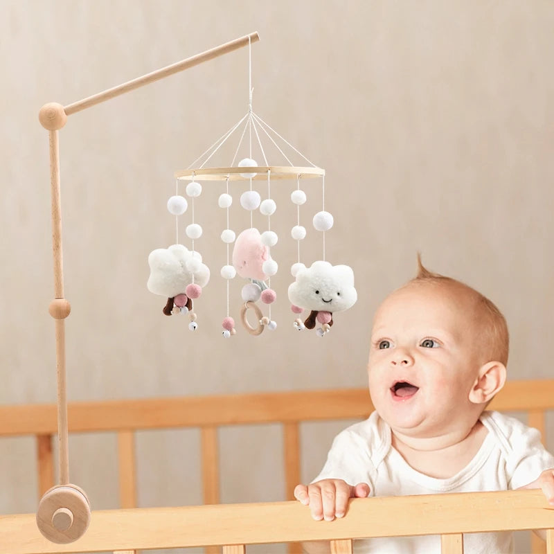 Forest Animal Crib Mobile Rattle Toy for Infants 0-12 Months
