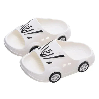 Car-Shaped Luminous Slippers for Kids - Cute Bathroom Shoes