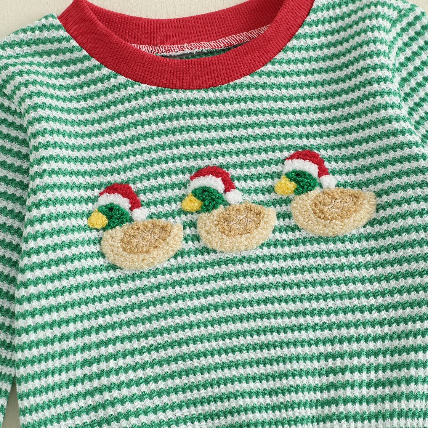 Baby Boy Duck Embroidery Tracksuit Set, Long Sleeve & Pants