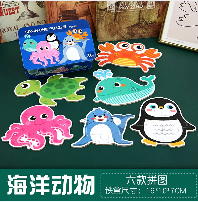 Alphabet and Number Wooden Puzzle for Toddlers 1-3 Years