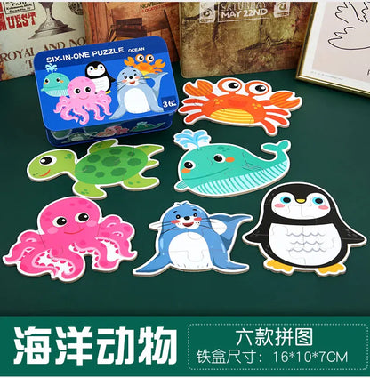 Alphabet and Number Wooden Puzzle for Toddlers 1-3 Years