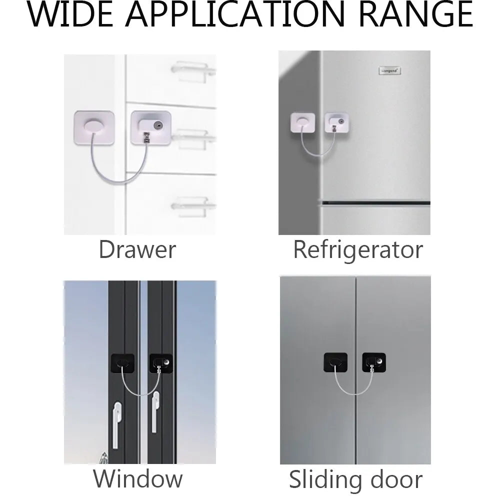Child Safety Lock for Windows and Doors - Kid Security Cable