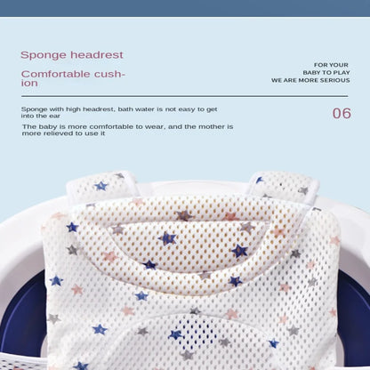 Adjustable Anti-Slip Baby Bath Cushion and Pillow Mat