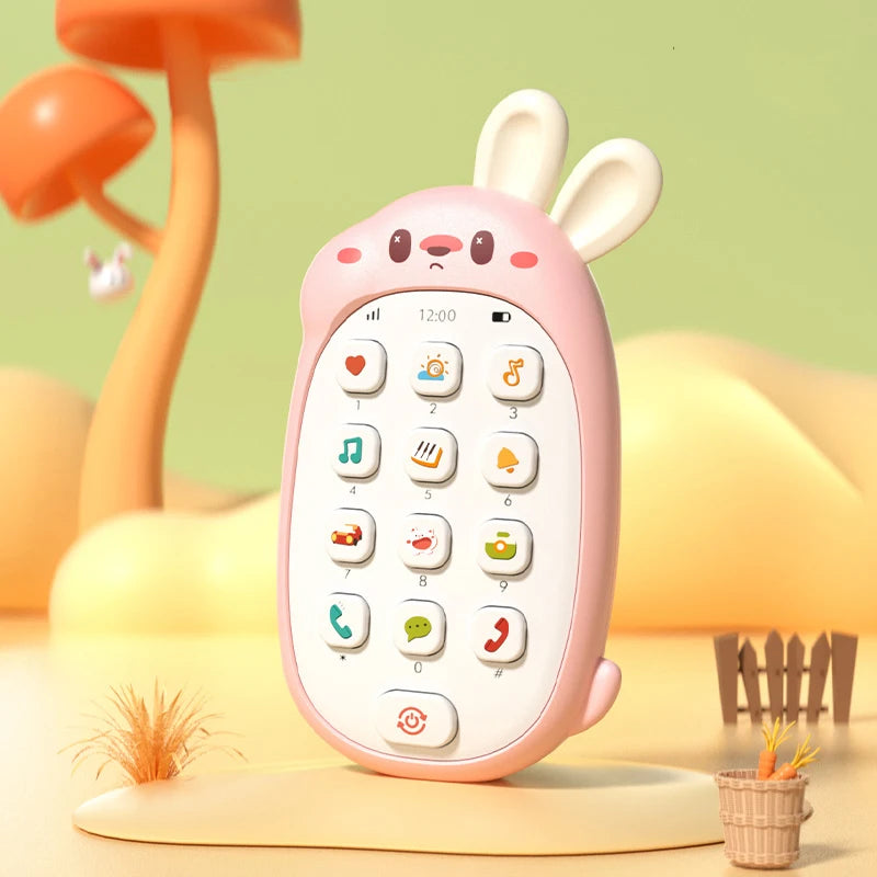 Baby Rabbit Puzzle Mobile Phone Toy - Chewable Music Fun
