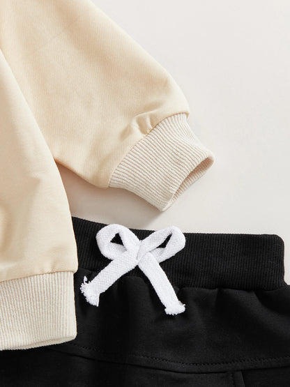 Embroidered Sweatshirt & Joggers Set for Toddler Boys