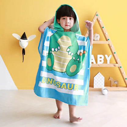 Dinosaur Hooded Bathrobe for Kids and Infants