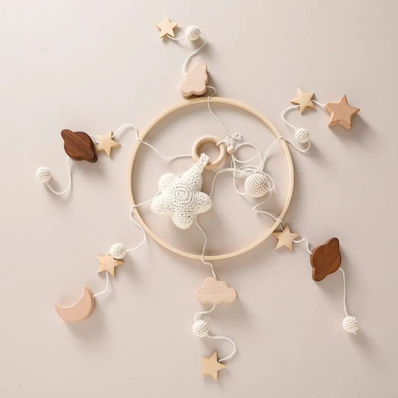 Musical Baby Cloud Rattle & Crib Mobile for Newborns
