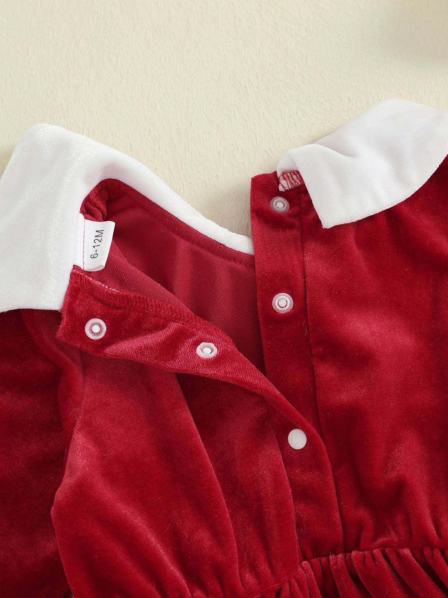Baby Girl Christmas Velvet Dress with Santa Hat Set