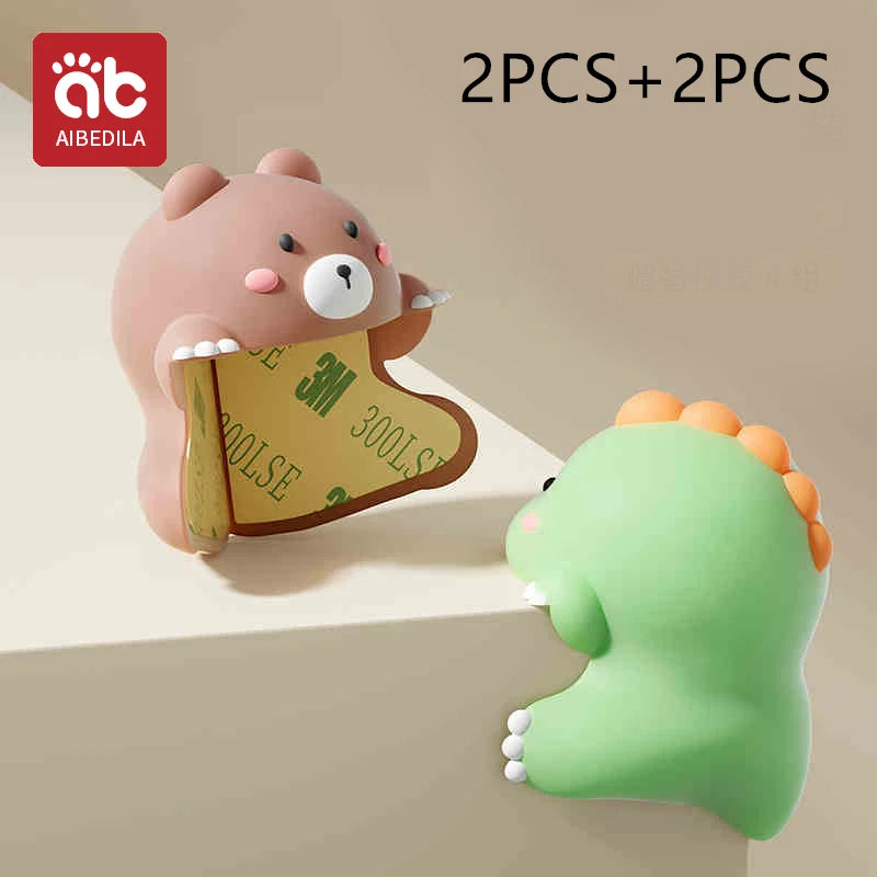 Silicone Corner Protectors for Baby Safety - Cute Cartoon Design
