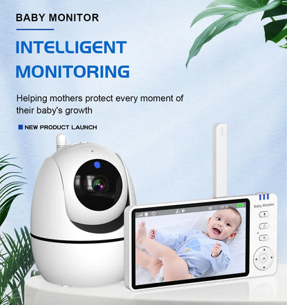 5" Wireless Video Baby Monitor with Night Vision & Two-Way Audio