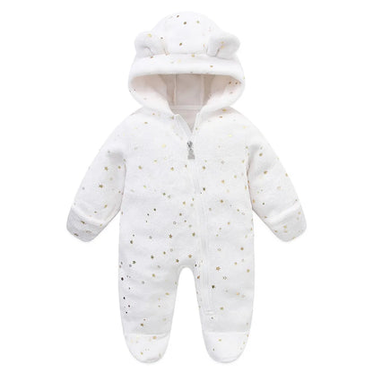 Newborn Fleece Christmas Elk Jumpsuit for Infants