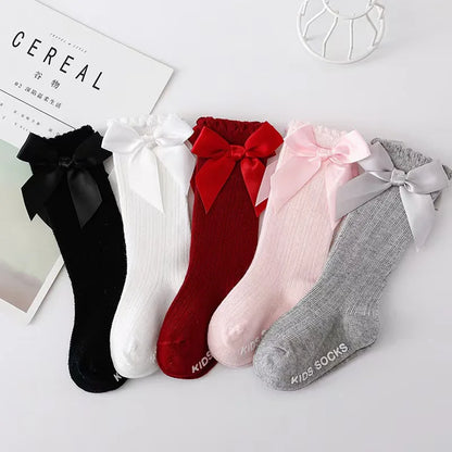 Red Bow Tie Knee High Socks for Infants and Toddlers