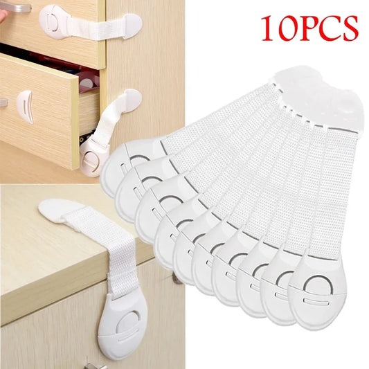 10Pcs Baby Safety Drawer Locks for Cabinets and Doors