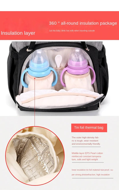 Best Baby Diaper Bag Backpack – Large Capacity Organizer with Thermal Bottle Holder for Moms