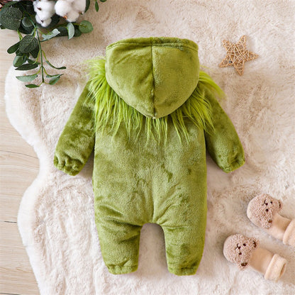 Christmas Grinch Bodysuit for Infants - Long Sleeve Jumpsuit