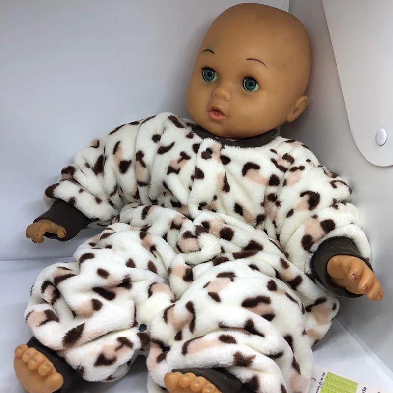 Soft Flannel Infant Jacket and Jumpsuit for Newborns 0-18 Months
