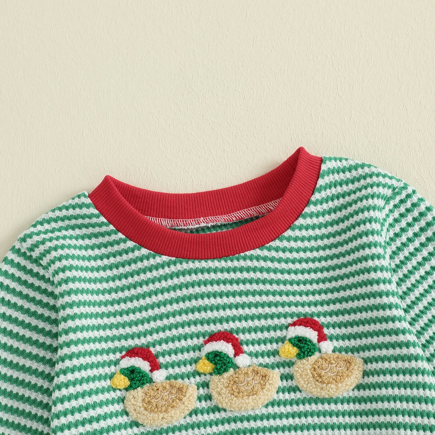 Baby Boy Duck Embroidery Tracksuit Set, Long Sleeve & Pants