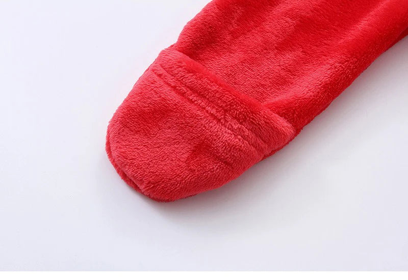 Newborn Fleece Christmas Elk Jumpsuit for Infants