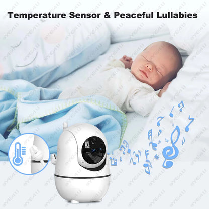 5-Inch PTZ Video Baby Monitor with Camera and Temperature Sensor
