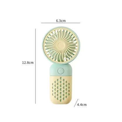 Ventilateur de charge portable 2025, petit ventilateur de poche mignon de dessin animé pour étudiant, mini ventilateur USB portable