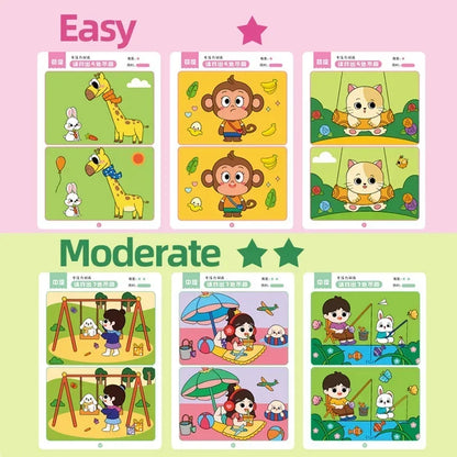 64pcs Montessori Educational Game Cards for Kids' Focus Training