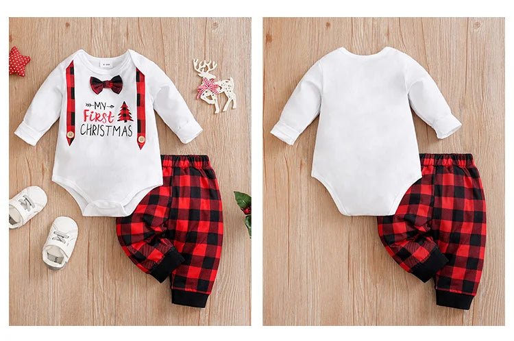 Newborn Long Sleeve Triangle Jumpsuit and Pants Set for Boys and Girls