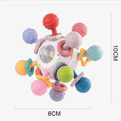 Montessori Sensory Rattle Teether for Infants 0-12 Months