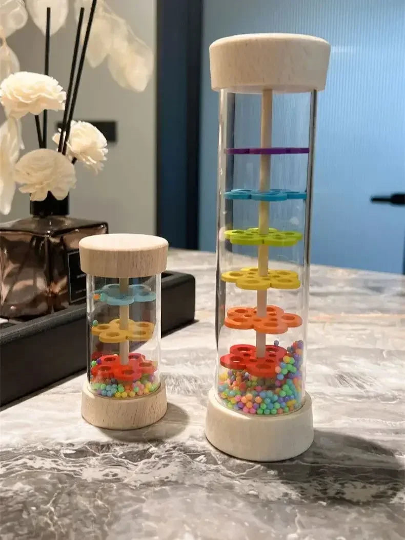 Wooden Rain Sound Pipe Toy for Early Educational Play