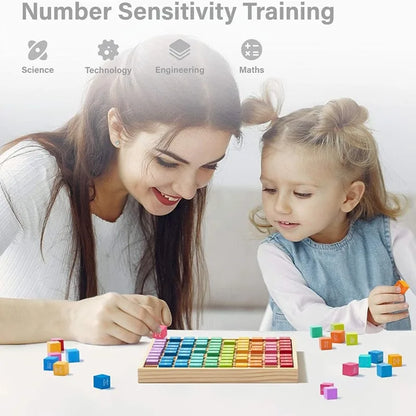 Wooden Montessori Multiplication Table Toy for Kids