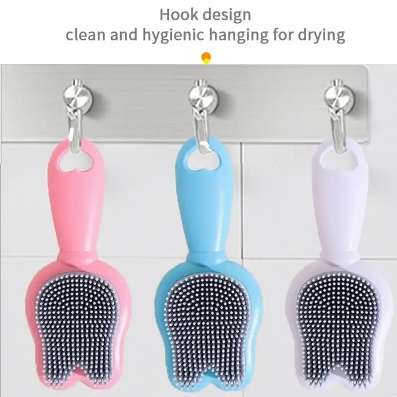 Silicone Scalp Massager Brush for Babies with Cartoon Design
