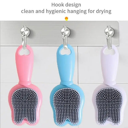 Silicone Scalp Massager Brush for Babies with Cartoon Design