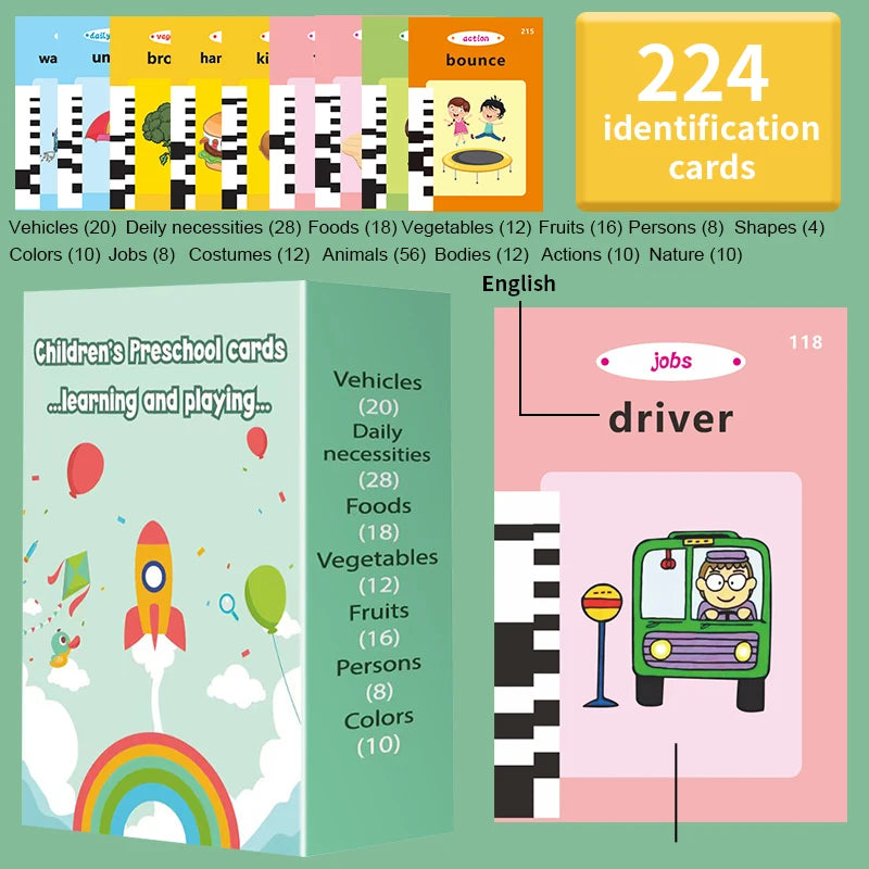 Interactive Flash Card Machine for Kids with Audio Learning