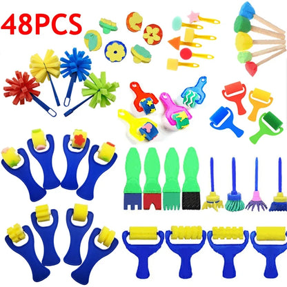 Children's Painting Sponge Brush Set for Creative Play