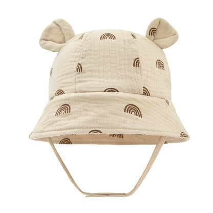Soft Muslin Cotton Baby Sun Hat for 3-12 Months