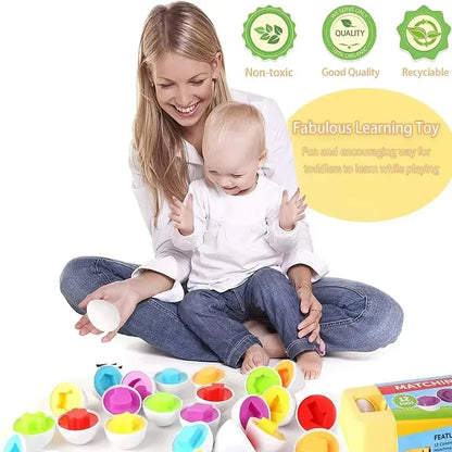 Montessori Shape Matching Smart Egg Toy for Kids 2-4 Years
