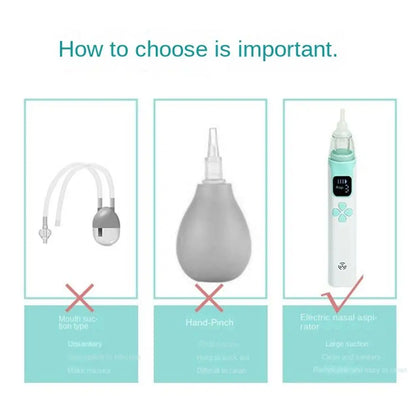 Silent Electric Nasal Aspirator for Babies - USB Rechargeable