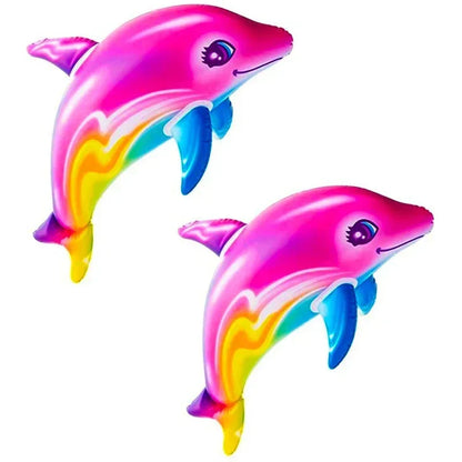 Colorful Inflatable Dolphin Pool Float for Kids
