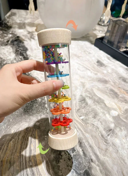 Wooden Rain Sound Pipe Toy for Early Educational Play
