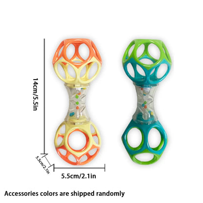 Baby Teether Rattle Barbell Toy for 3 Months and Up