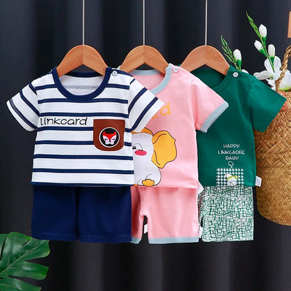 Cotton Summer T-Shirt and Shorts Set for Kids