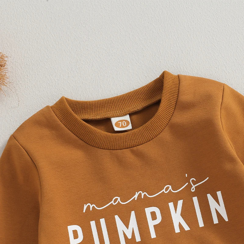 Halloween Toddler Sweatshirt and Pumpkin Pant Set