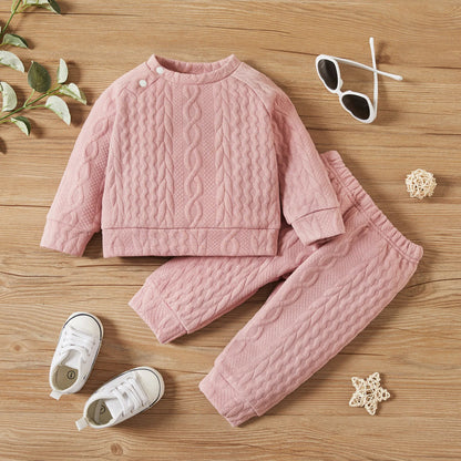 Newborn Unisex 2-Piece Long Sleeve Top and Pants Set