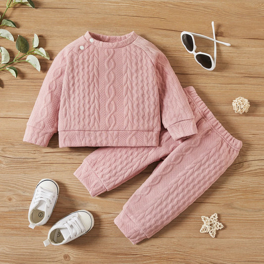 Newborn Unisex 2-Piece Long Sleeve Top and Pants Set