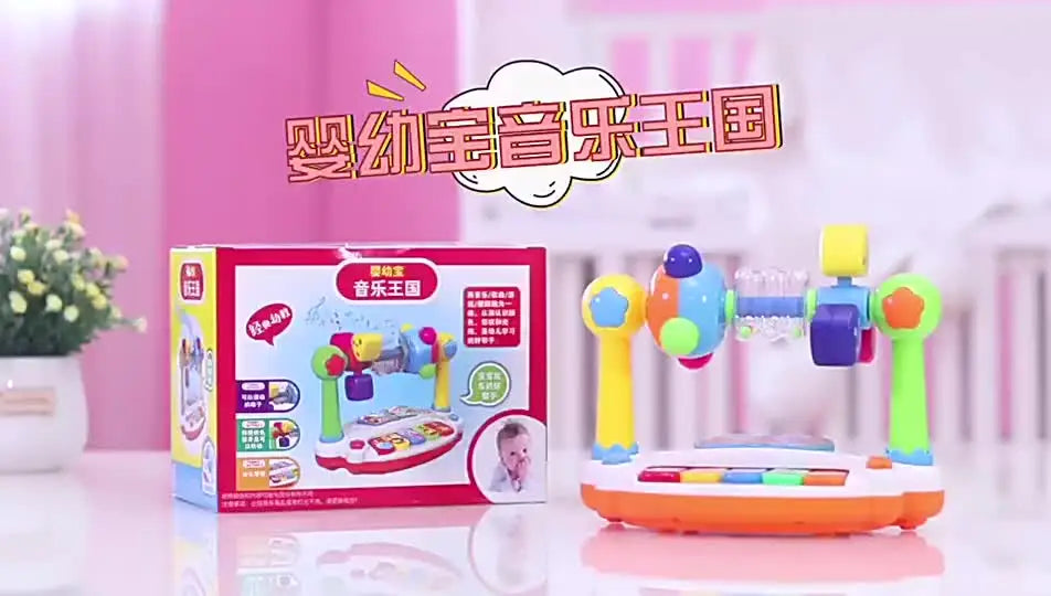 Rotating Musical Piano Keyboard for Toddlers with Lights