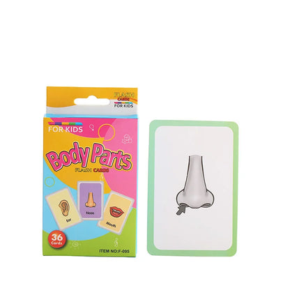 36 Pcs Animal Shape & Color Learning Cards for Kids