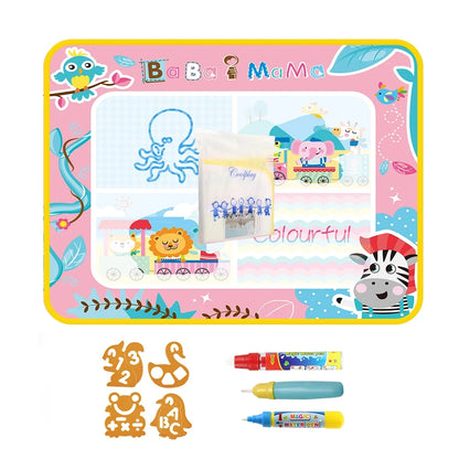 Water Drawing Mat for Kids with Reusable Magic Pens