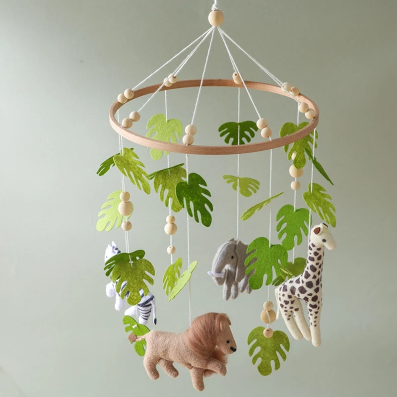 Forest Animal Crib Mobile Rattle Toy for Infants 0-12 Months