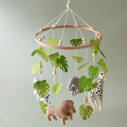 Forest Animal Crib Mobile Rattle Toy for Infants 0-12 Months
