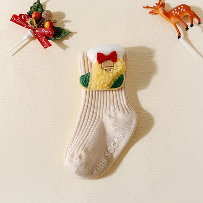 Christmas Baby Socks with Anti-Slip Design for Toddlers 0-3 Years